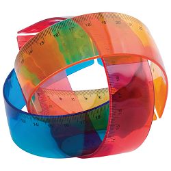Ravnalo pvc 30cm flexibilno plavo