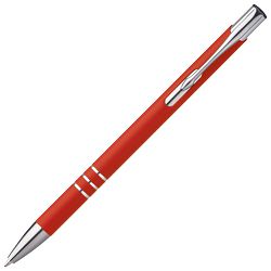 Olovka kemijska metalna gumirana slim New Jersey crvena