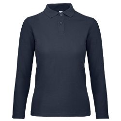 Majica dugi rukavi polo B&C ID.001 LSL/women 180g tamno plava XS 
