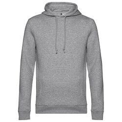 Majica dugi rukavi B&C Hooded organic 280g svijetlo siva XL
