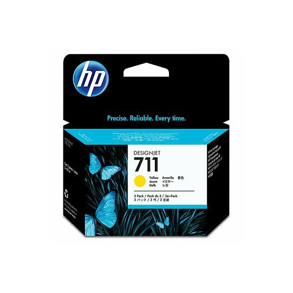 HP CZ136A No.711 Yellow Orginalna tinta 3-pack