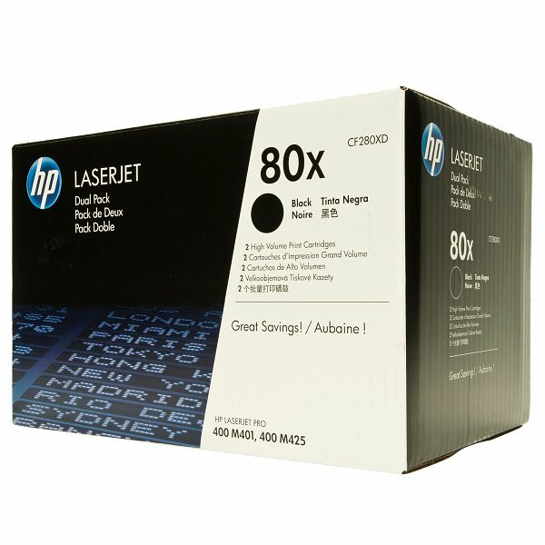 HP CF280X 80X Black originalni toner, dvostruko pakiranje