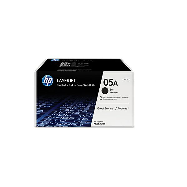HP CE505D 05A Black Orginalni toner, dvostruko pakiranje