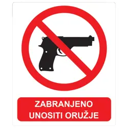 Naljepnice "Zabranjeno unošenje oružja"!!