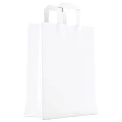 $Vrećice ukrasne natron 45x47x17cm ravna ručka pk50 Duga bijele