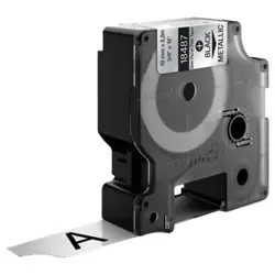 Vrpca RhinoPro polyester 19mmx5,5m pp Dymo 18487 crno-metalik!!