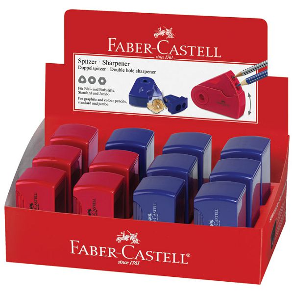 Šiljilo pvc s pvc kutijom 2rupe Faber Castell 182701 sortirano
