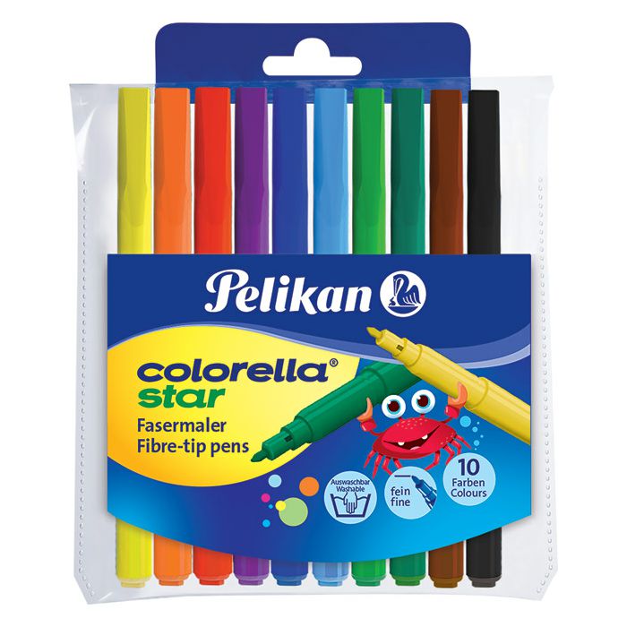 Flomaster školski 10boja Colorella star Pelikan 814485 blister