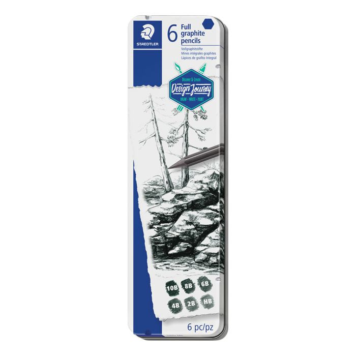 Set olovka čisti grafit pk6 Mars Lumograph Design Journey Staedtler 100G M6 blister