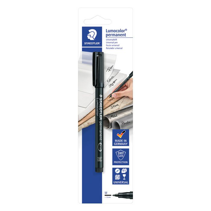 Marker permanentni 1mm Lumocolor Staedtler 317-9 BKDA crni blister