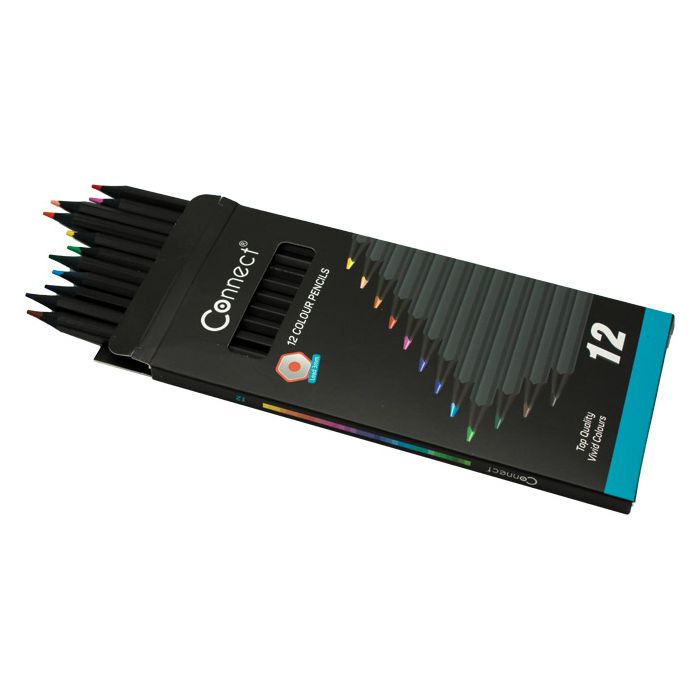 Boje drvene  12boja black Connect blister