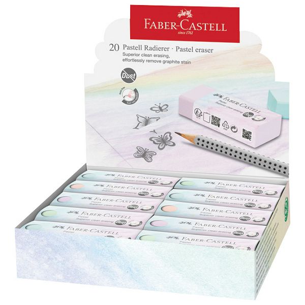 Gumica Pastel PVC and dust-free Faber Castell 187392 sortirano