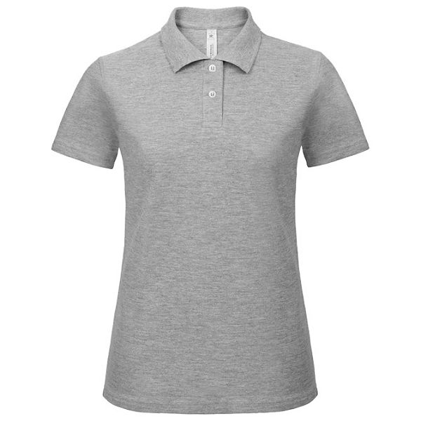 Majica kratki rukavi polo B&C ID.001/women 180g svijetlo siva L