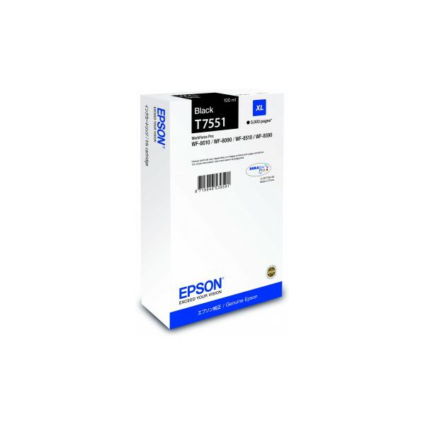 Epson T7551 XL Black Originalna tinta