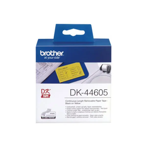 BROTHER DK44605 endless label pap Yellow