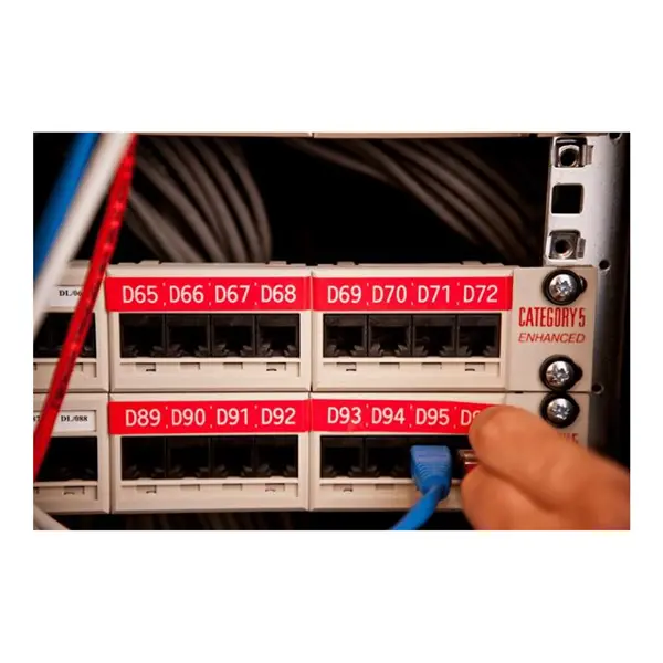 BROTHER TZE435 12mm WHITE ON RED