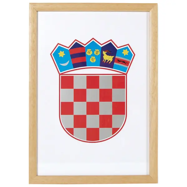 Grb RH 30x40cm uokvir drvo Art