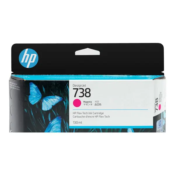 HP 738 130-ml Magenta DesignJet Ink Cart