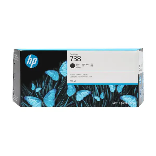 HP 738 300-ml Black DesignJet Ink Cartri