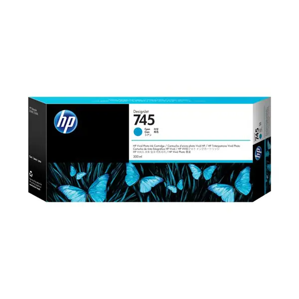 HP 745 Ink Cartridge Cyan 300 ml