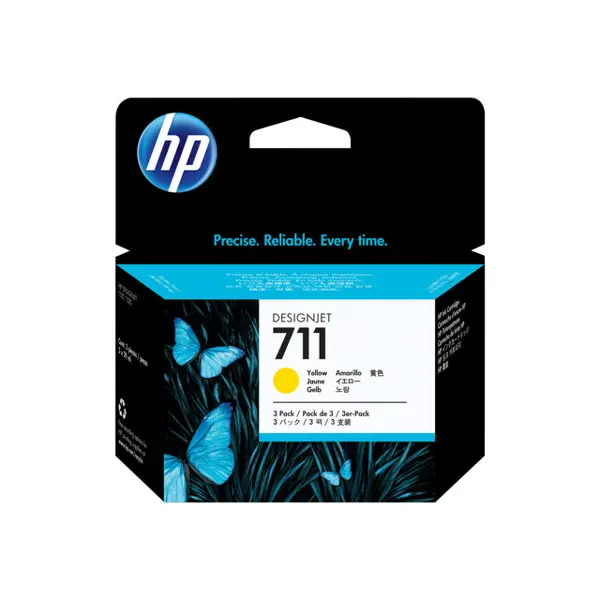 HP CZ136A No.711 Yellow Orginalna tinta 3-pack