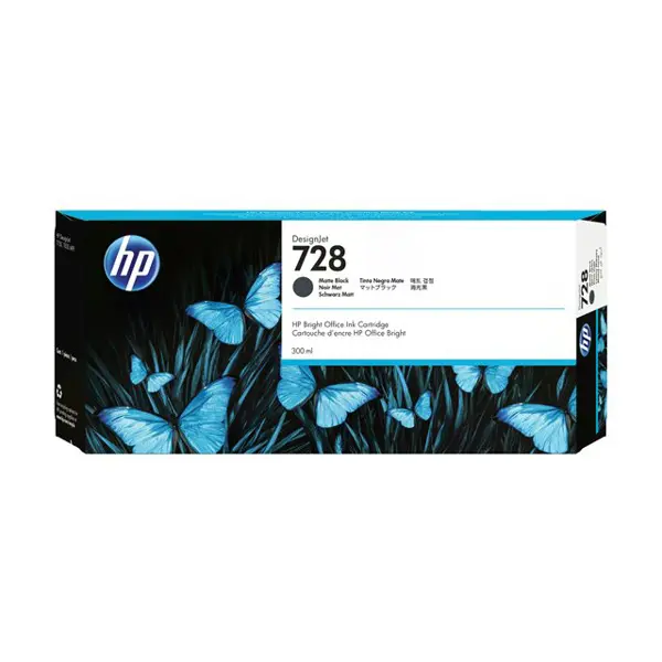 HP F9J68A No.728 Matte Black Originalna tinta
