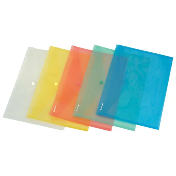 Kuverte s gumbom A4 pp Donau 8544001PL-04 prozirne crvene