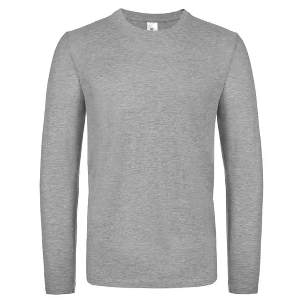 Majica dugi rukavi B&C #E150 LSL svijetlo siva M