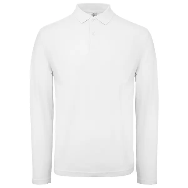 Majica dugi rukavi polo B&C ID.001 LSL 180g bijela XL