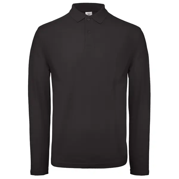 Majica dugi rukavi polo B&C ID.001 LSL 180g crna M