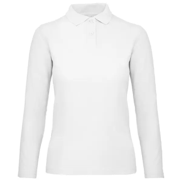 Majica dugi rukavi polo B&C ID.001 LSL/women 180g bijela M
