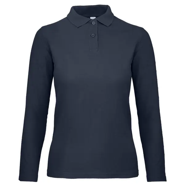 Majica dugi rukavi polo B&C ID.001 LSL/women 180g tamno plava XS 