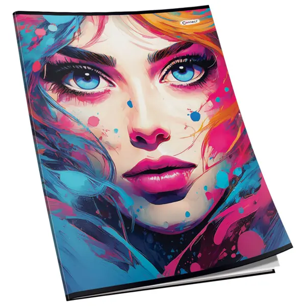 Teka meki uvez A4 čista 40L 80g sjaj+glitter Connect sortirani motivi