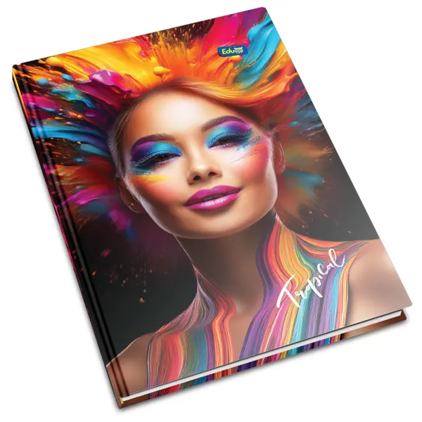 Teka tvrdi uvez A4 visoki karo 96L 60g Educa